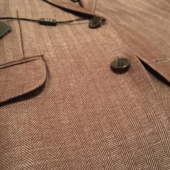 NEW BOY’S 5-PC. SUIT DARK TAN HERRINGBONE - Picture 3 of 8